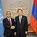 Встреча Президента Сержа Саргсян с Генеральным секретарем ООН Пан Ги Муном в США-23.09.2011