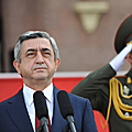 Президент Серж Саргсян на параде, посвященном Дню полиции РА