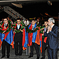 Президент Серж Саргсян и сборная Армении по шахматам–трехкратный олимпийский чемпион