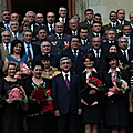 После церемонии награждения орденами и медалями РА в связи с 18-ой годовщиной независимости РА в резиденции Президента РА-21.09.2009