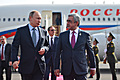 Президент РА встречает Президента РФ Владимира Путина, прибывшего в Ереван для участия в сессии Совета коллективной безопасности ОДКБ