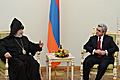 Встреча Президента Сержа Саргсяна и Его Святейшества Католикоса Всех Армян Гарегина II в резиденции Президента РА