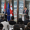 Совместная пресс-конференция Президентов Сержа Саргсяна и Михеила Саакашвили в рамках официального визита в Грузию-29.11.2011
