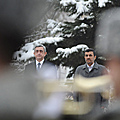 Президент Серж Саргсян и прибывший в Армению с официальным визитом Президент Ирана Махмуд Ахмадинежад-23.12.2011