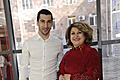 Rita Sargsyan together with the football player Henrikh Mkhitarian visited the Hematological Center