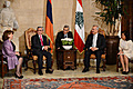 President Serzh Sargsyan and Mrs. Rita Sargsyan together with the President of Lebanon Michel Suleiman and Mrs. Vafaa Suleiman