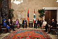 Президент Серж Саргсян и госпожа Рита Саргсян с Президентом Ливана Мишелем Сулейманом и госпожой Вафаа Сулейман