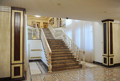 the foyer for the new administrative unit of the Presidential Palace.