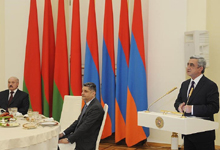 President Serzh Sargsyan hosted a reception in honor of the President of Belarus Alexander Lukashenko
