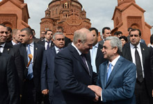 Հայաստանի և Բելառուսի նախագահները ներկա են գտնվել Սբ. Հովհաննես Մկրտիչ եկեղեցու օծման արարողությանը