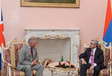 Президент Серж Саргсян встретился с принцем Соединенного Королевства Чарльзом