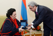 President Serzh Sargsyan received the world famous opera singer Montserrat Caballé