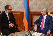 
President Serzh Sargsyan received delegation of the Armenian Missionary Association of America