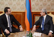 President Serzh Sargsyan received the Minister of Interior of Georgia Irakli Garibashvili
