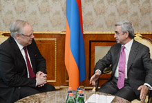 Նախագահ Սերժ Սարգսյանն ընդունել է Մարդու իրավունքների եվրոպական դատարանի նախագահ Դին Շպիլմանին