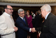 Президент Серж Саргсян встретился с почетными гостями кинофестиваля «Золотой абрикос» и участвующими в фестивале деятелями кино