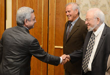 President Serzh Sargsyan received the Israeli historian Yair Auron