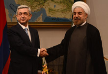 Президент Серж Саргсян в Тегеране встретился с новоизбранным Президентом Ирана Хасаном Рухани