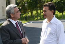 Նախագահ Սերժ Սարգսյանն ընդունել է ՖԻԴԵ-ի նախագահ Կիրսան Իլյումժինովին