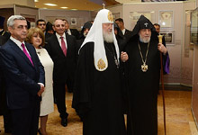 President Serzh Sargsyan participated at the ceremony of consecration of the Armenian Cathedral in Moscow and opening of the Church compound