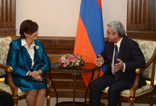 President Serzh Sargsyan received Baroness Caroline Cox