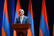 Президент принял участие в торжественном заседании, посвященном 70-летию Национальной академии наук РА