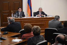 President Serzh Sargsyan held a meeting at the Ministry of Territorial Administration