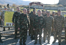President Serzh Sargsyan visited military units dislocated in the central and southern parts of Artsakh