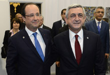 Президент Серж Саргсян в Вильнюсе встретился с Президентом Франции Франсуа Олландом