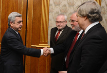 Նախագահ Սերժ Սարգսյանն ընդունել է ԵԱՀԿ Մինսկի խմբի համանախագահներին