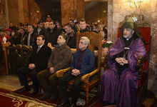 Президент Серж Саргсян присутствовал на службе сочельника Святого Рождества