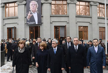 President Serzh Sargsyan bid farewell to the famous conductor Aram Gharabekyan