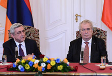 The joint press conference of President Serzh Sargsyan and the President of the Czech Republic Miloš Zeman
