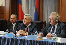 Президенты Серж Саргсян и Милош Земан в Праге приняли участие в армяно-чешском бизнес-форуме