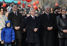 
Президент принял участие в торжестве, организованном по случаю праздника Святого полководца Саргиса