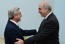 President Serzh Sargsyan received the Speaker of the Hellenic Parliament Vangelis Meimarakis