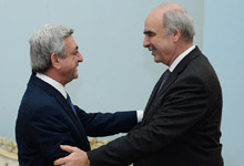 Президент Серж Саргсян принял Председателя Парламента Греции Вангелиса Меймаракиса