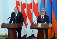 Президент Серж Саргсян встретился с Президентом Грузии Гиоргием Маргвелашвили