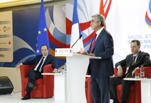 Президент Серж Саргсян и Президент Франции Франсуа Олланд приняли участие в открытии армяно-французского  экономического форума