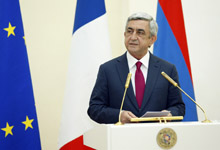 On behalf of President Serzh Sargsyan state supper was held in honor of French President Francois Hollande
