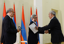 Տեղի է ունեցել ՀՀ Նախագահի 2013 թվականի մրցանակների հանձնման արարողությունը