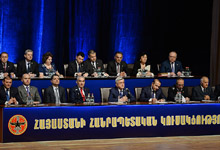 Serzh Sargsyan thanked his party friends after being elected as RPA President
