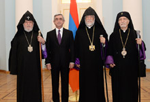 President held meeting with Catholicos of All Armenians, Catholicos of Great House of Cilicia and Catholicos Patriarch of House of Cilicia