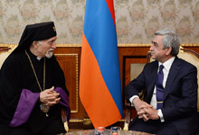 Президент принял Армянского Католикоса-Патриарха Католического Патриаршества Дома Киликийского Нерсеса Петроса XIX