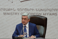 President Serzh Sargsyan held meeting with leadership of diplomatic service