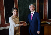 Президент Серж Саргсян в Вене встретился с Председателем Национального совета Австрии Барбарой Праммер