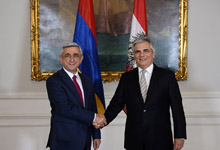 President Serzh Sargsyan held meeting with Austrian Federal Chancellor Werner Faymann in Vienna