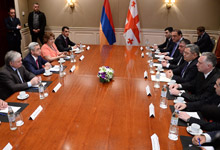 Президент Серж Саргсян встретился с Председателем Парламента Грузии Давидом Усупашвили