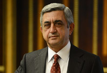 President Serzh Sargsyan receives congratulations on his birthday