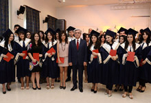 President takes part in diploma award ceremony of Pedagogical University’s alumni